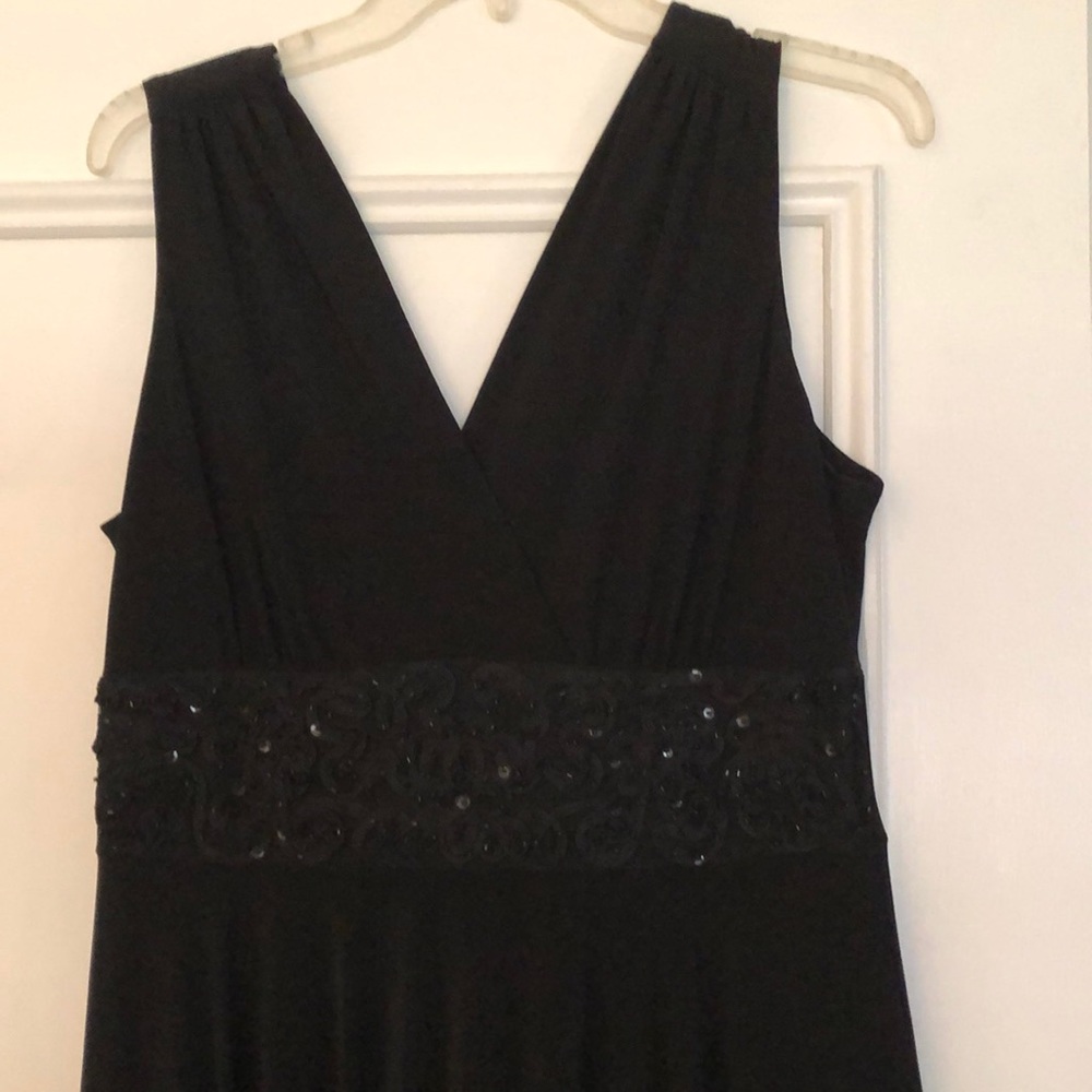 Black sexy loose fitting evening dress
